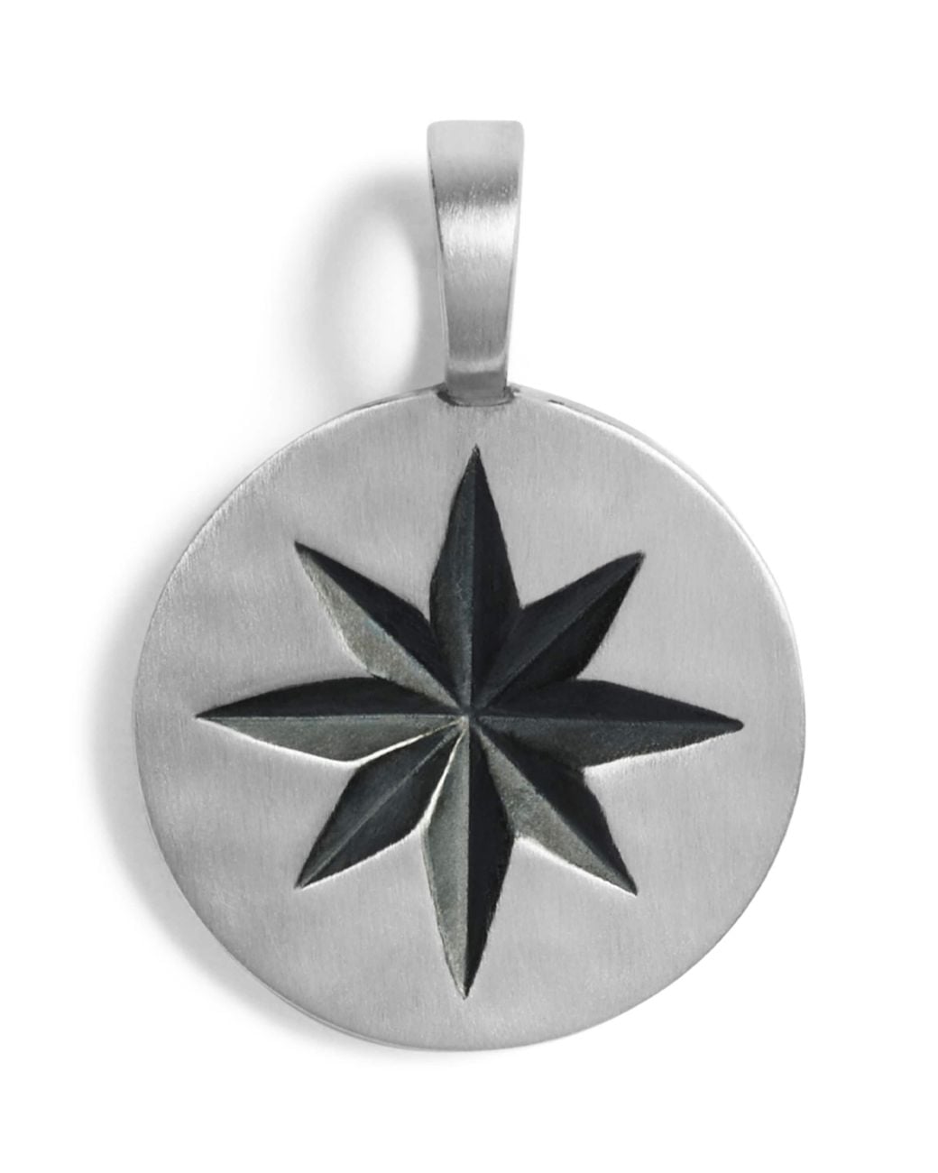 Monica Vinader Gray Sterling Guiding Star Pendant for men