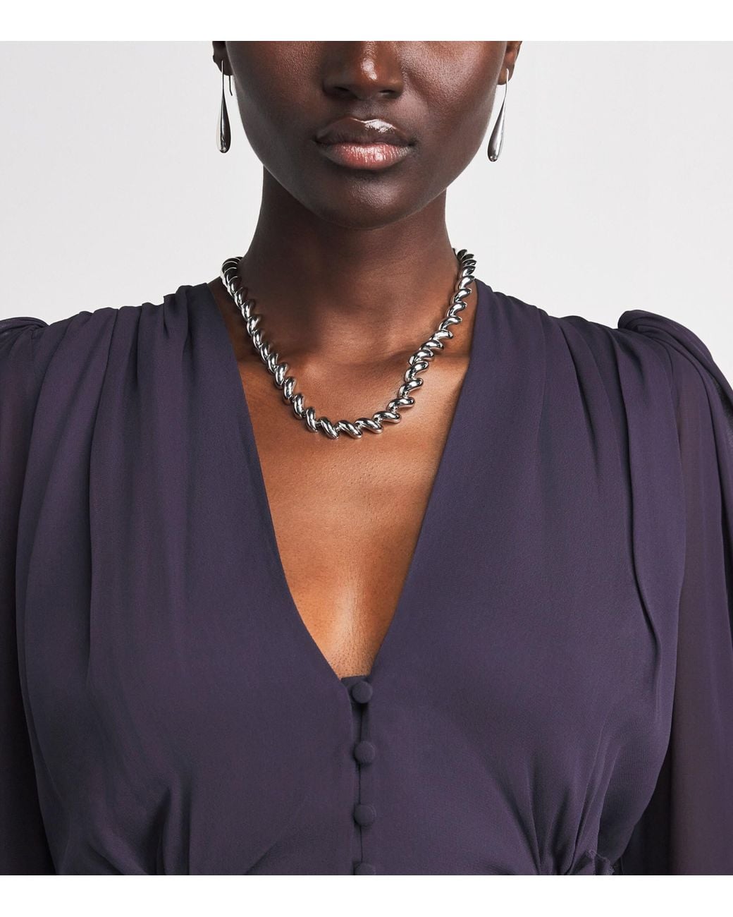 De La Vali Blue Flared Sybil Blouse