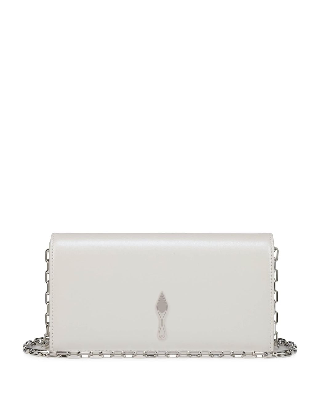 Christian Louboutin Gray Bettina Nappa Leather Clutch Bag