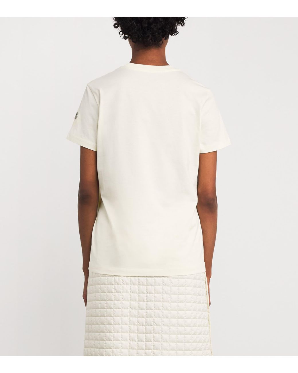 Moncler White Cotton Logo T-Shirt