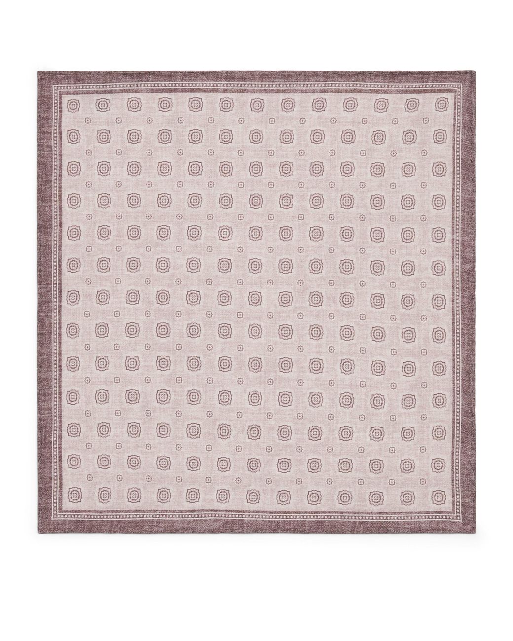 Eleventy Pink Cotton-Wool Geometric Pocket Square for men