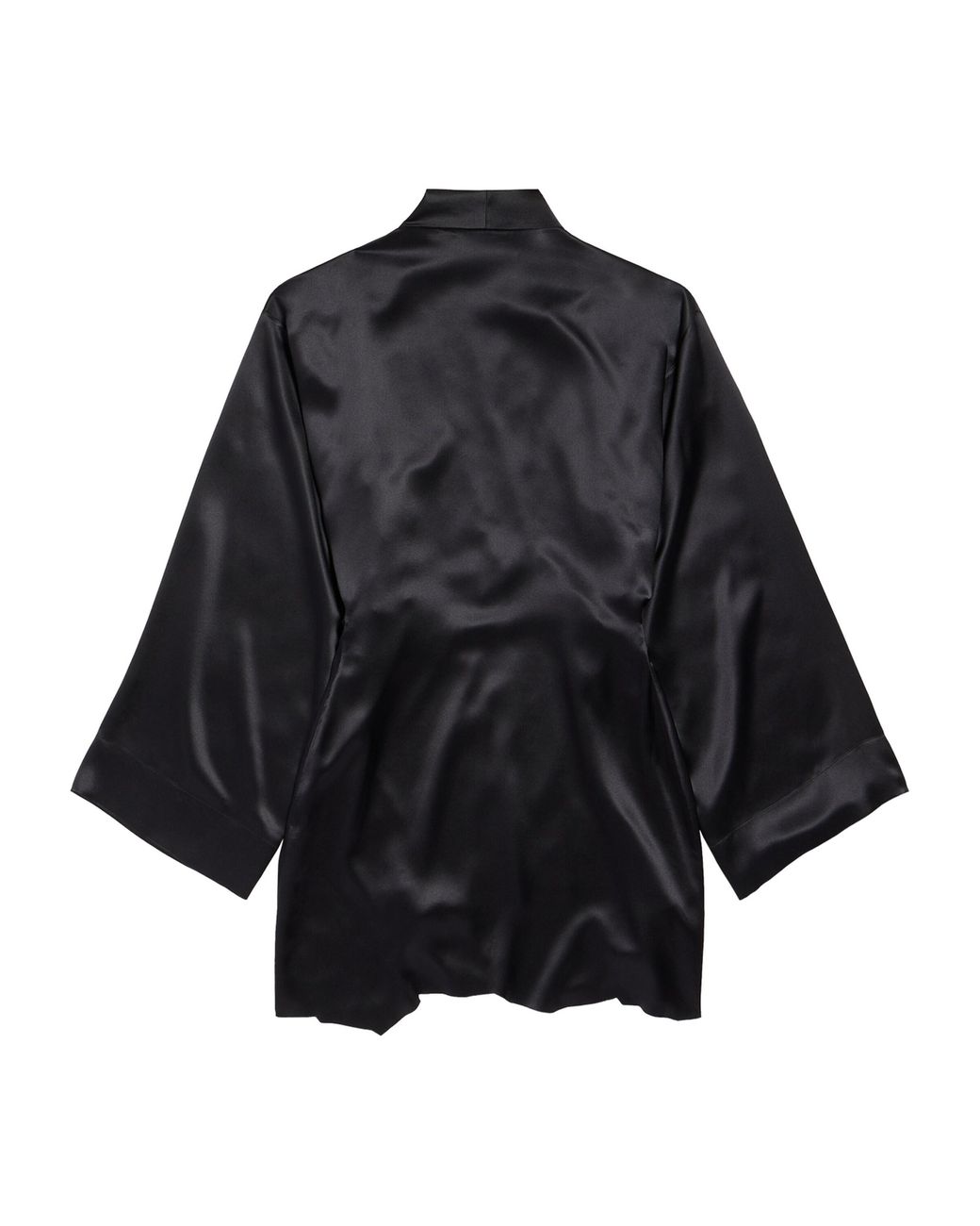 Balenciaga Black Silk Mini Wrap Dress