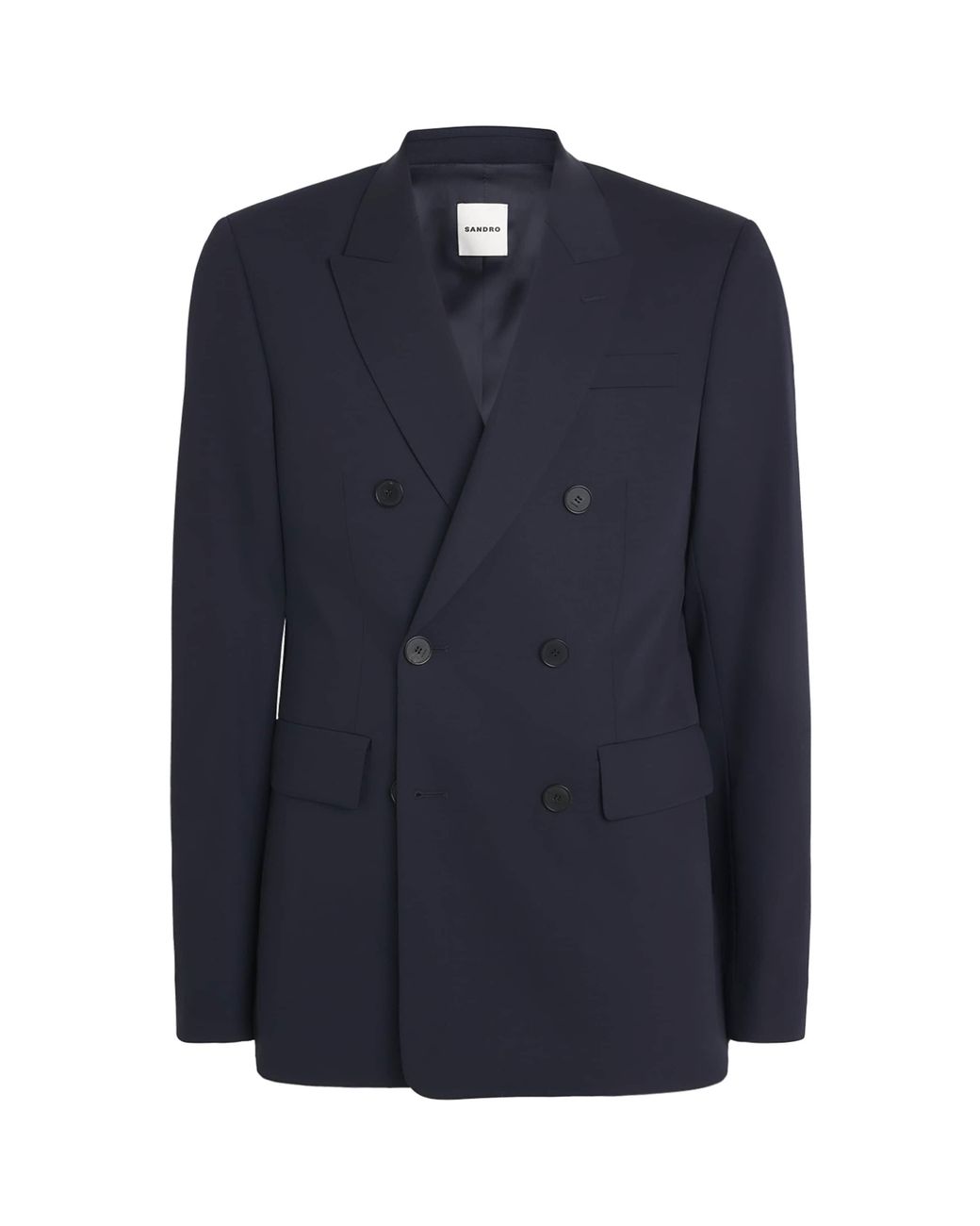 Sandro Blue Virgin Wool New Croise Blazer for men