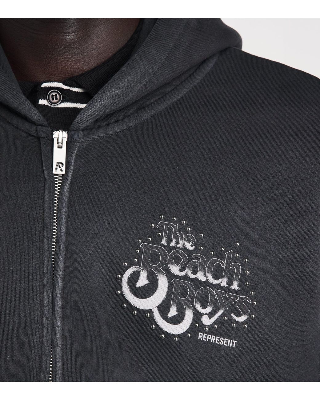 Represent Black Beach Boys Endless Summer Zip-Up Hoodie for men