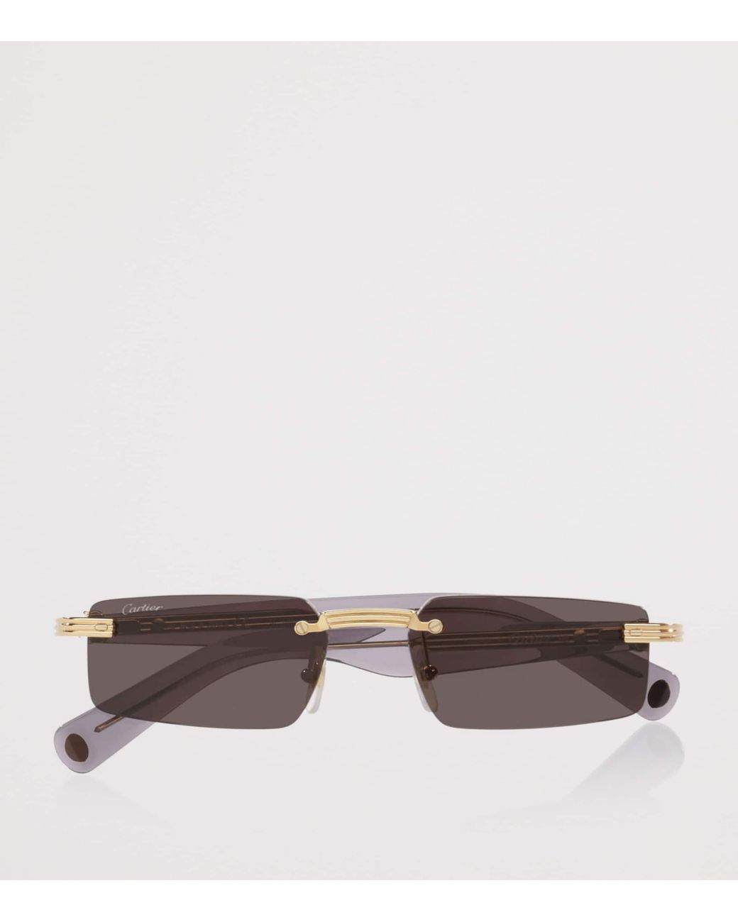 Cartier Metallic Narrow Rectangle Sunglasses for men