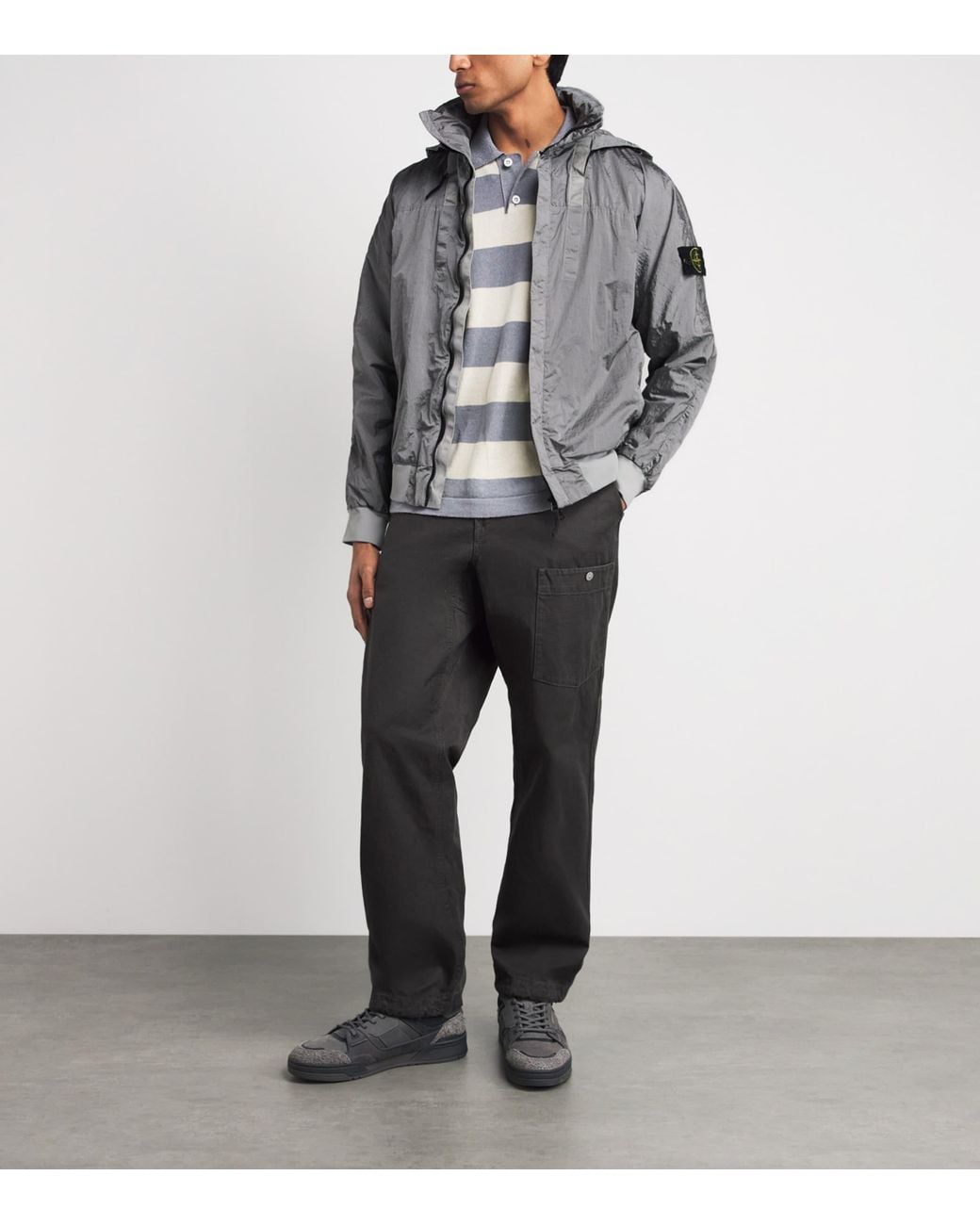 Stone Island Nylon Watro-Tc Jacket in Gray for Men | Lyst