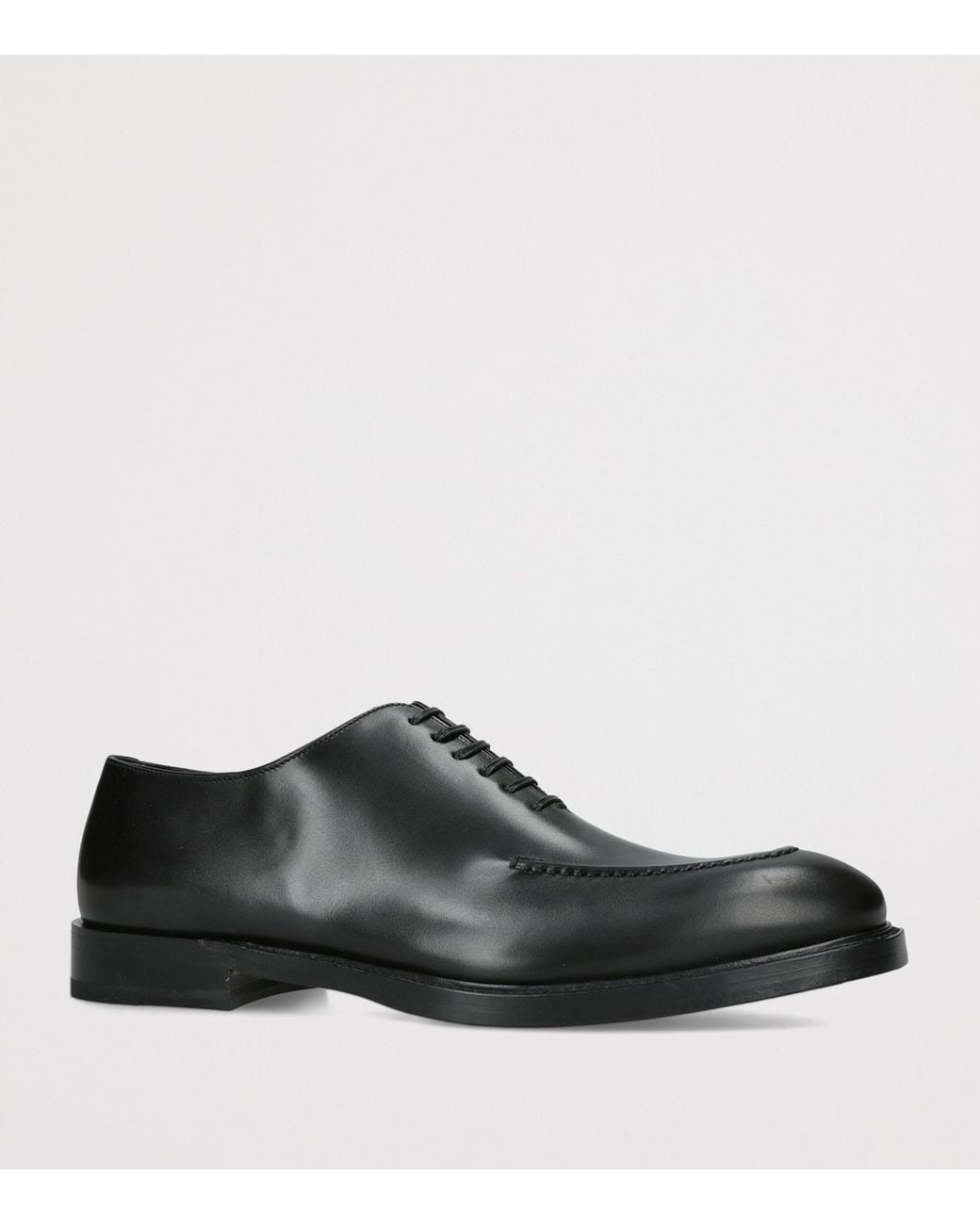 Ferragamo Black Leather Salerno Oxford Shoes for men
