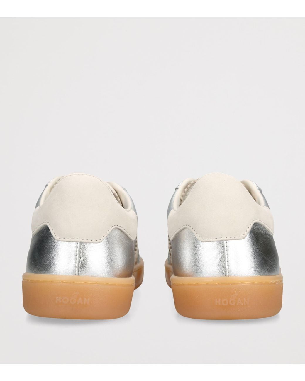 Hogan White Leather Metallic Cool Sneakers