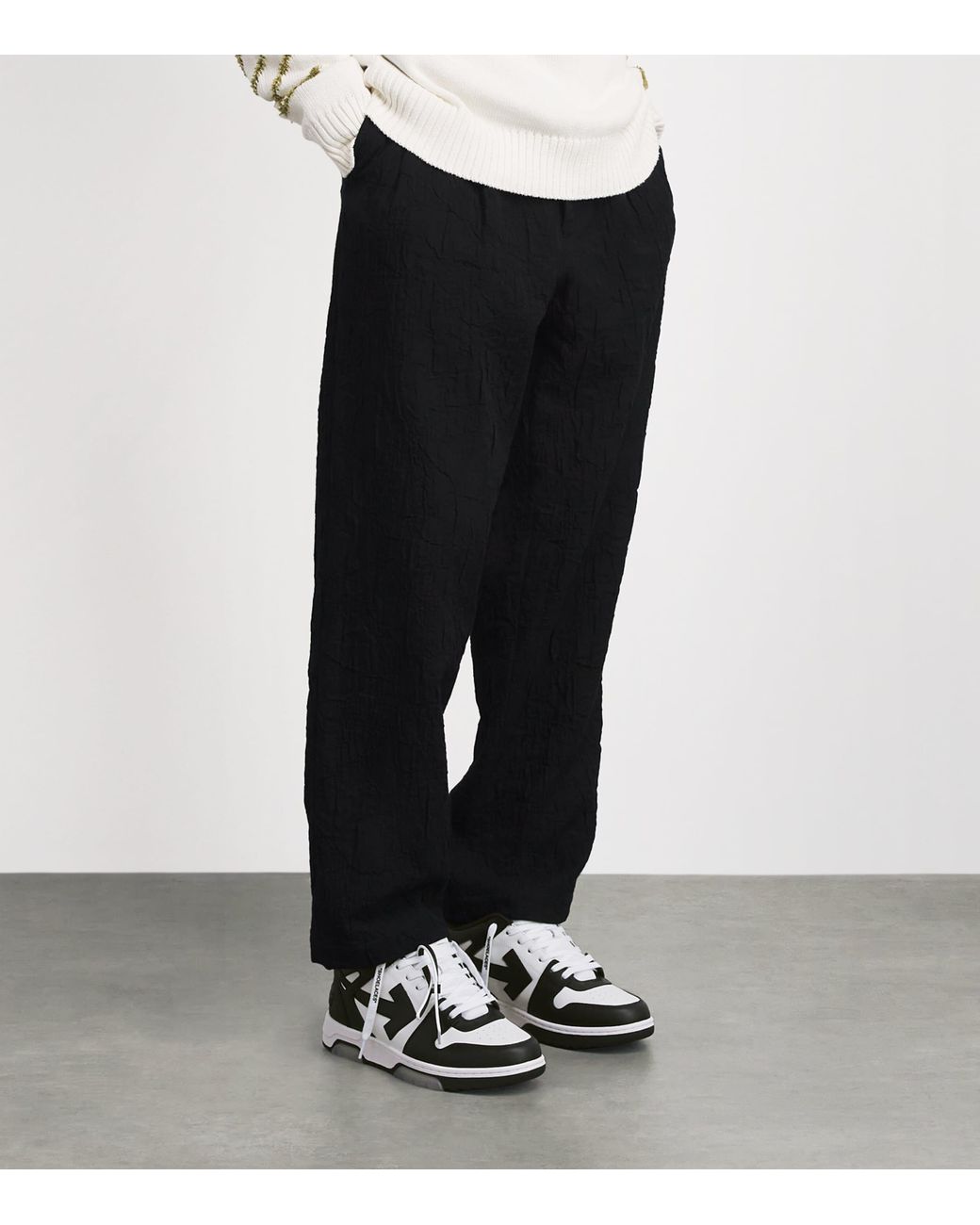 Off-White c/o Virgil Abloh Black Leather Out Of Office Sneakers for men