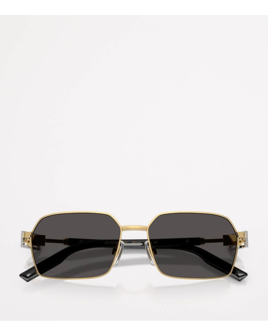 Dolce & Gabbana Metallic Wire-Frame Rectangular Sunglasses for men