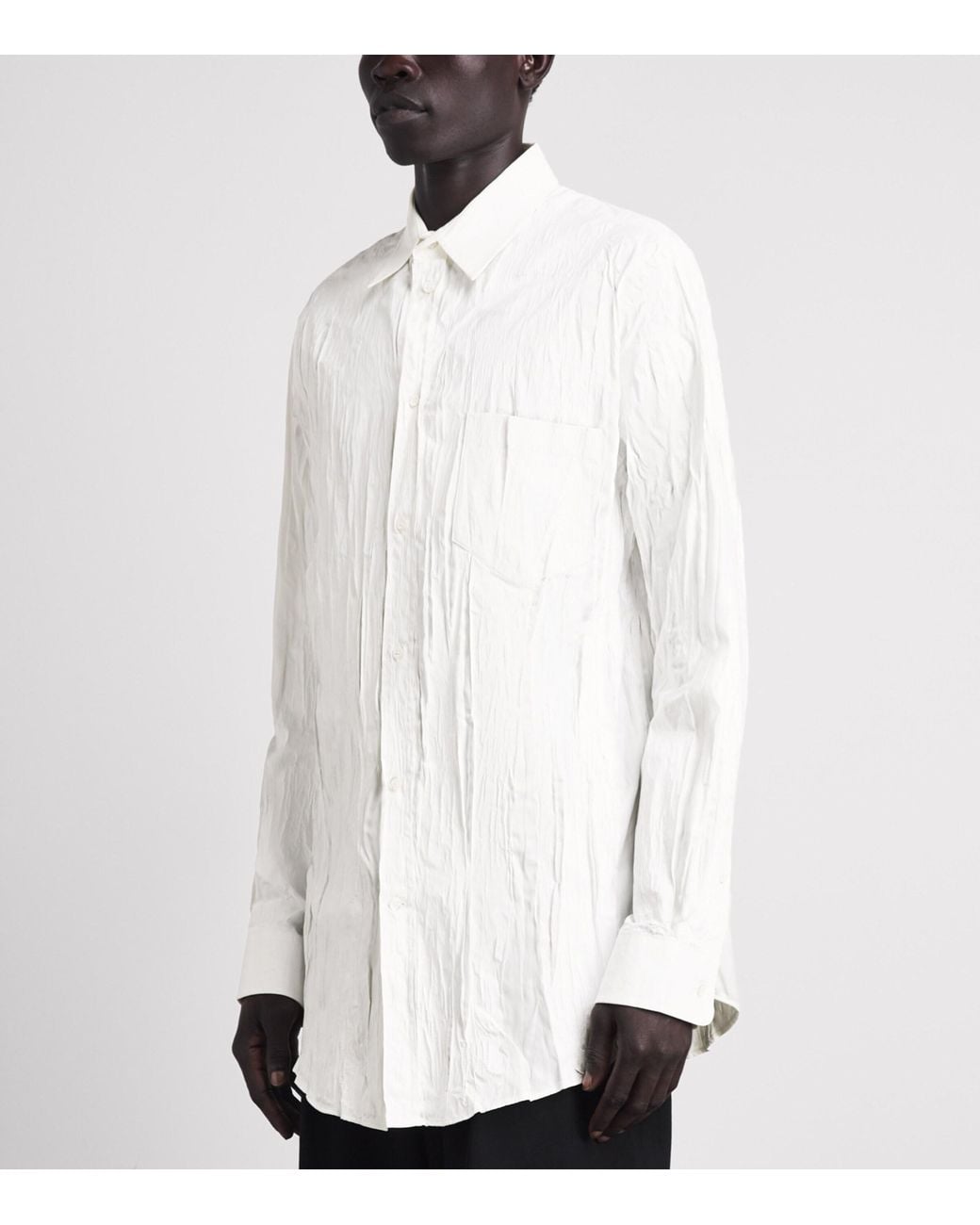 Maison Margiela White Crinkle Bianchetto Shirt for men