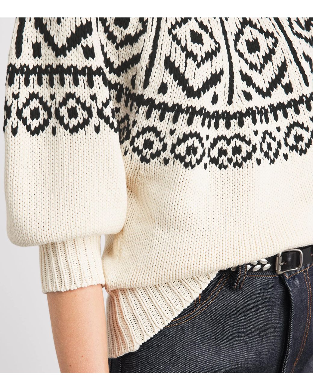 Altuzarra White Geometric Jacquard Howard Sweater
