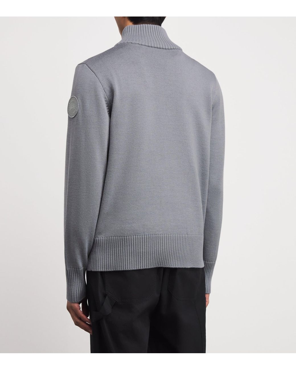Canada Goose Gray Rosseau Quarter-Zip Sweater for men