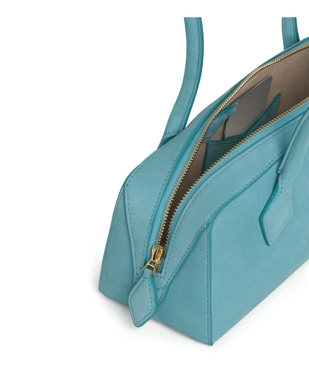 Alaïa Blue Medium Nubuck Le Teckel Shoulder Bag