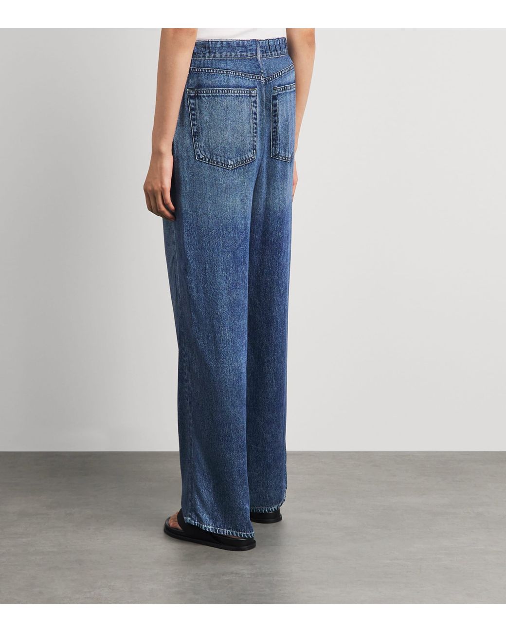 Rag & Bone Blue Miramar Denim-Effect Sweatpants