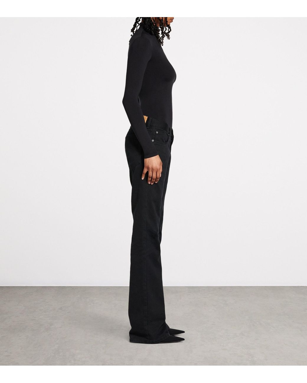 Balenciaga Black Straight-Fit Mid-Rise Jeans