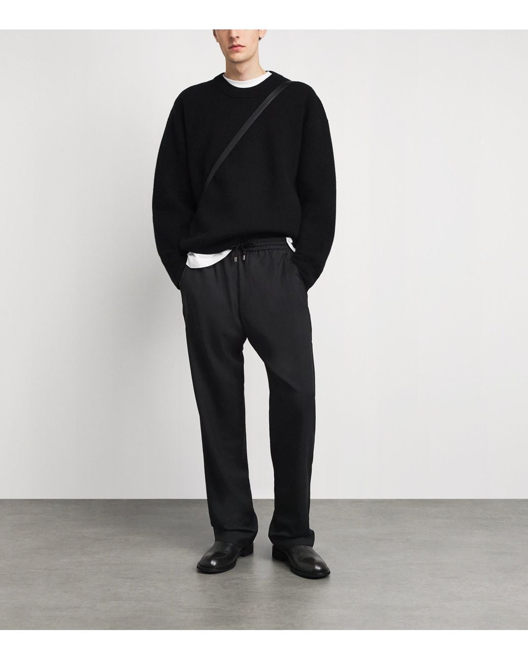 God's True Cashmere Black Cashmere Soul Straight Trousers for men