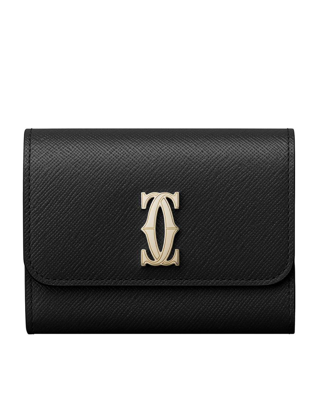 Cartier Black Mini Leather C De Wallet