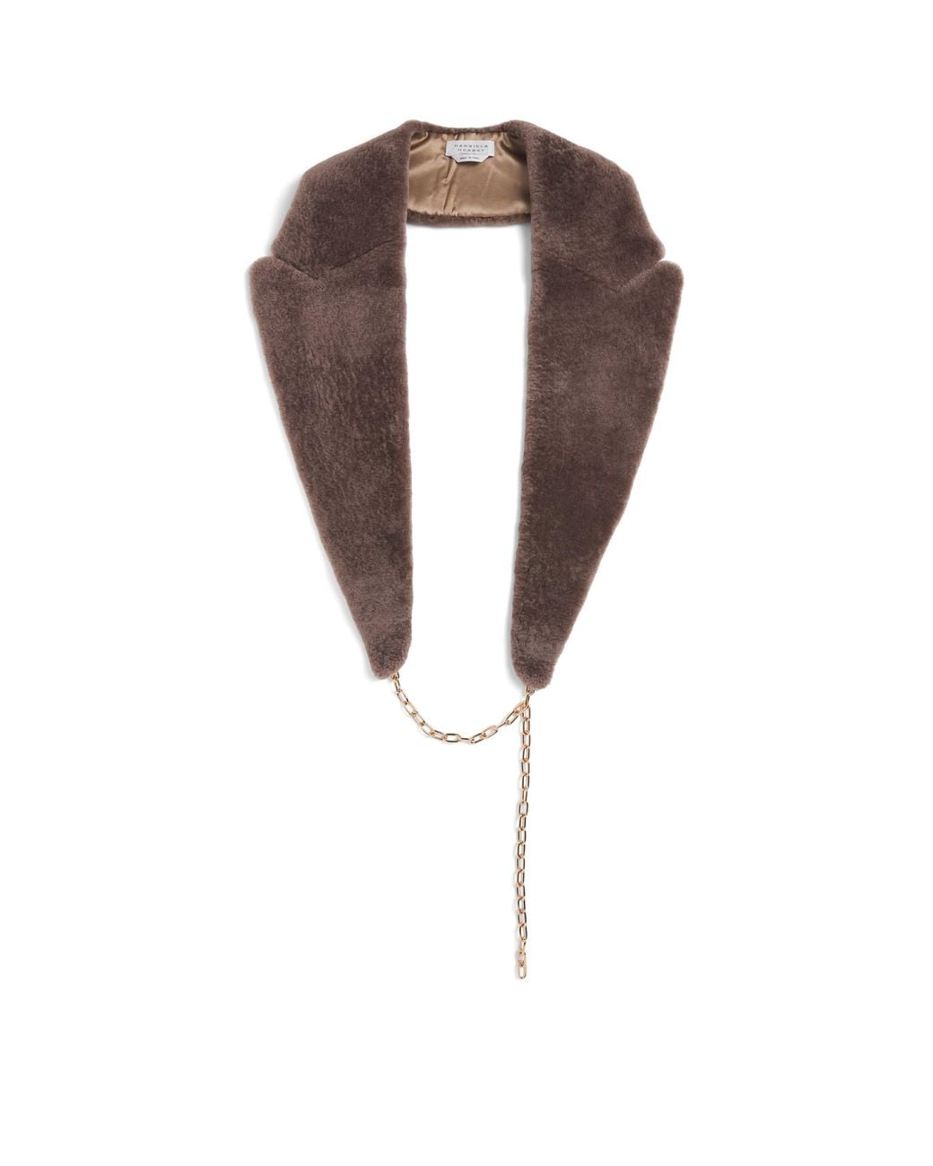 Gabriela Hearst Brown Beaver Fur Elliot Coat Collar