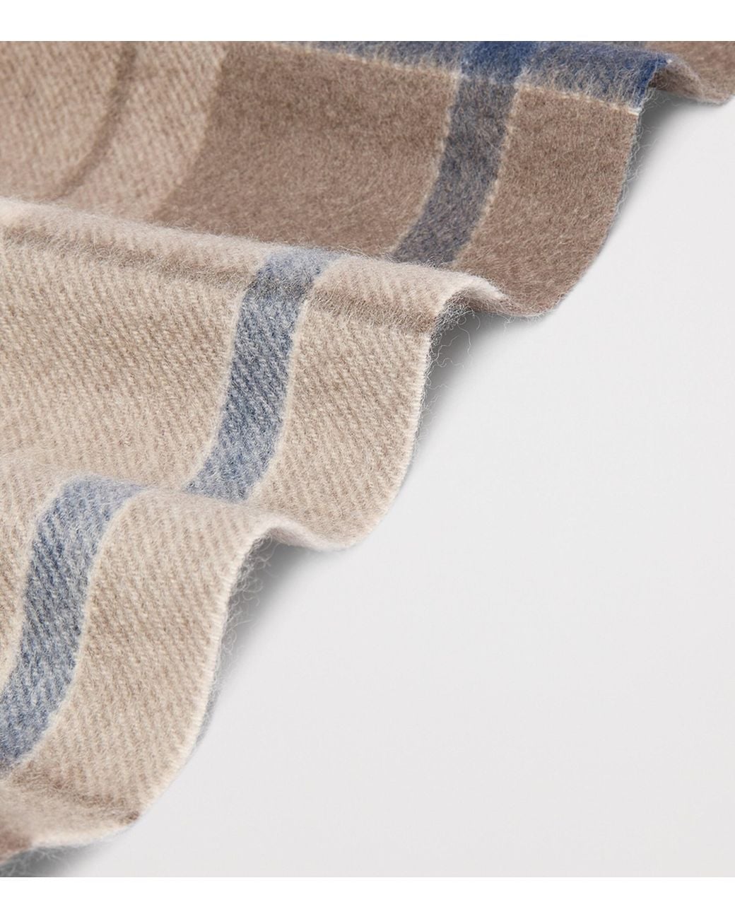 Weekend by Maxmara Brown Cashmere Fringe Scarf