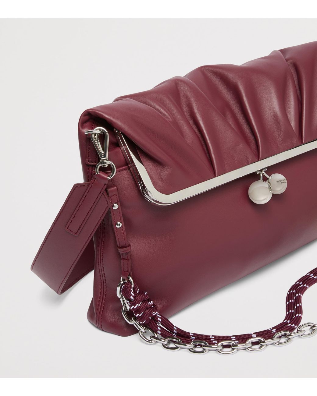 Weekend by Maxmara Red Leather Pasticcino Clutch Bag