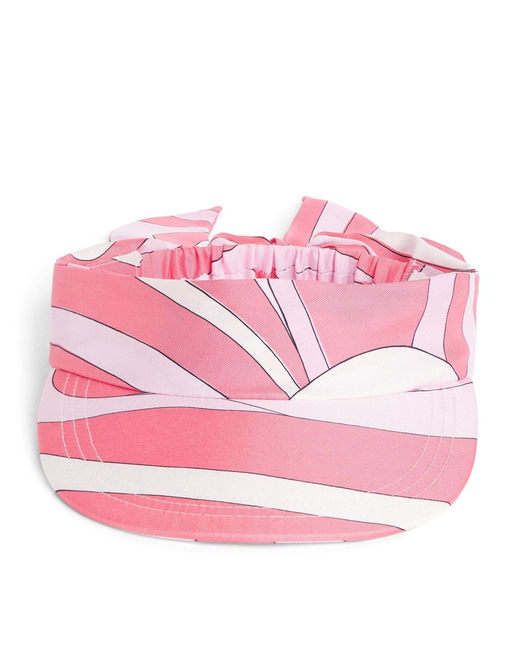 Emilio Pucci Pink Silk Printed Visor Cap