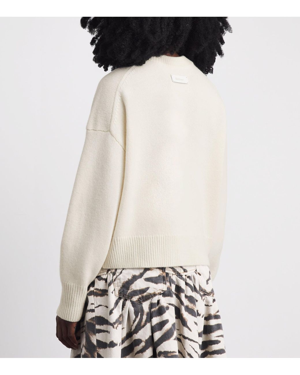 Barbour White Wool Ivybridge Sweater for men