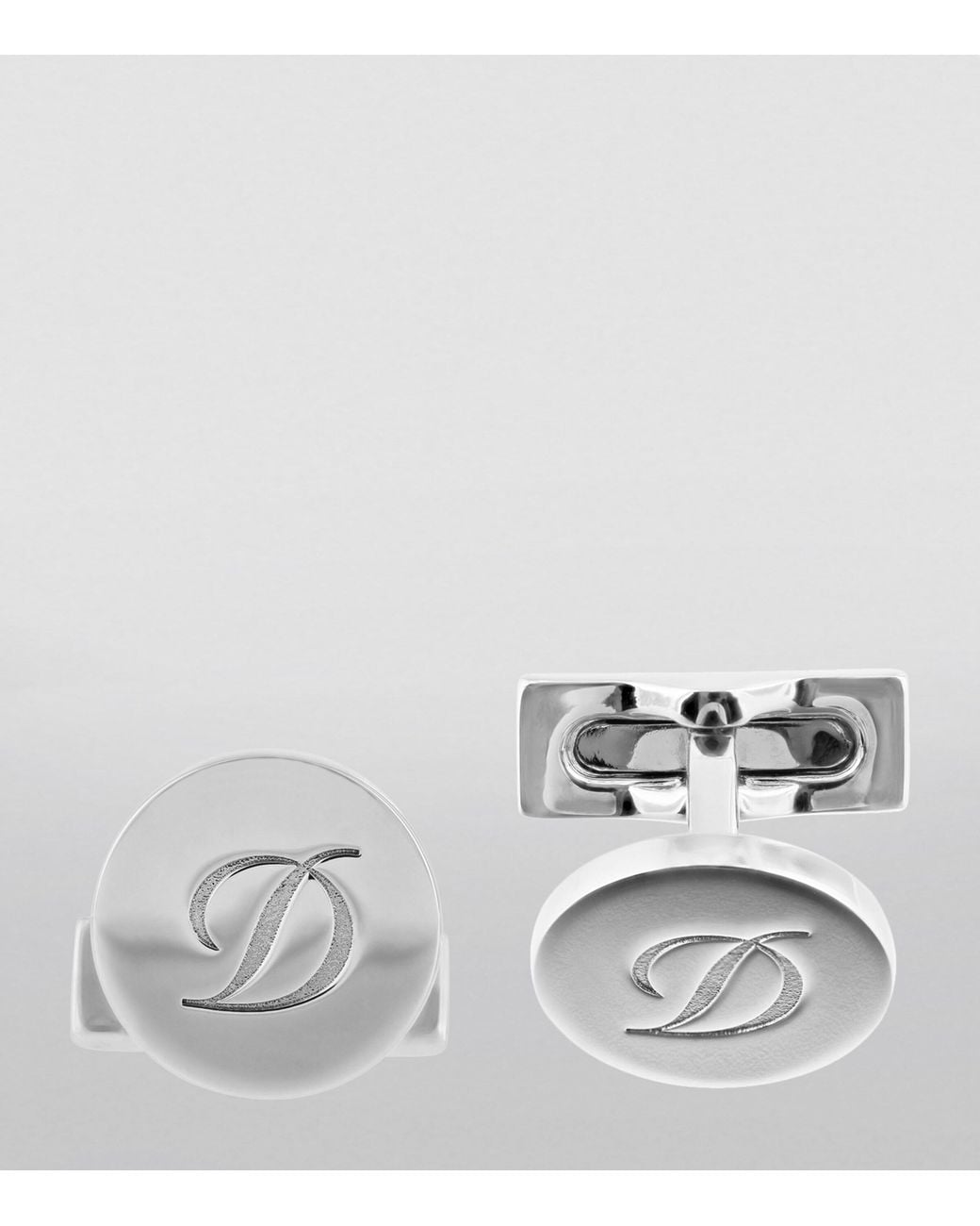 S T Dupont Metallic Iconic Monogram Cufflinks for men
