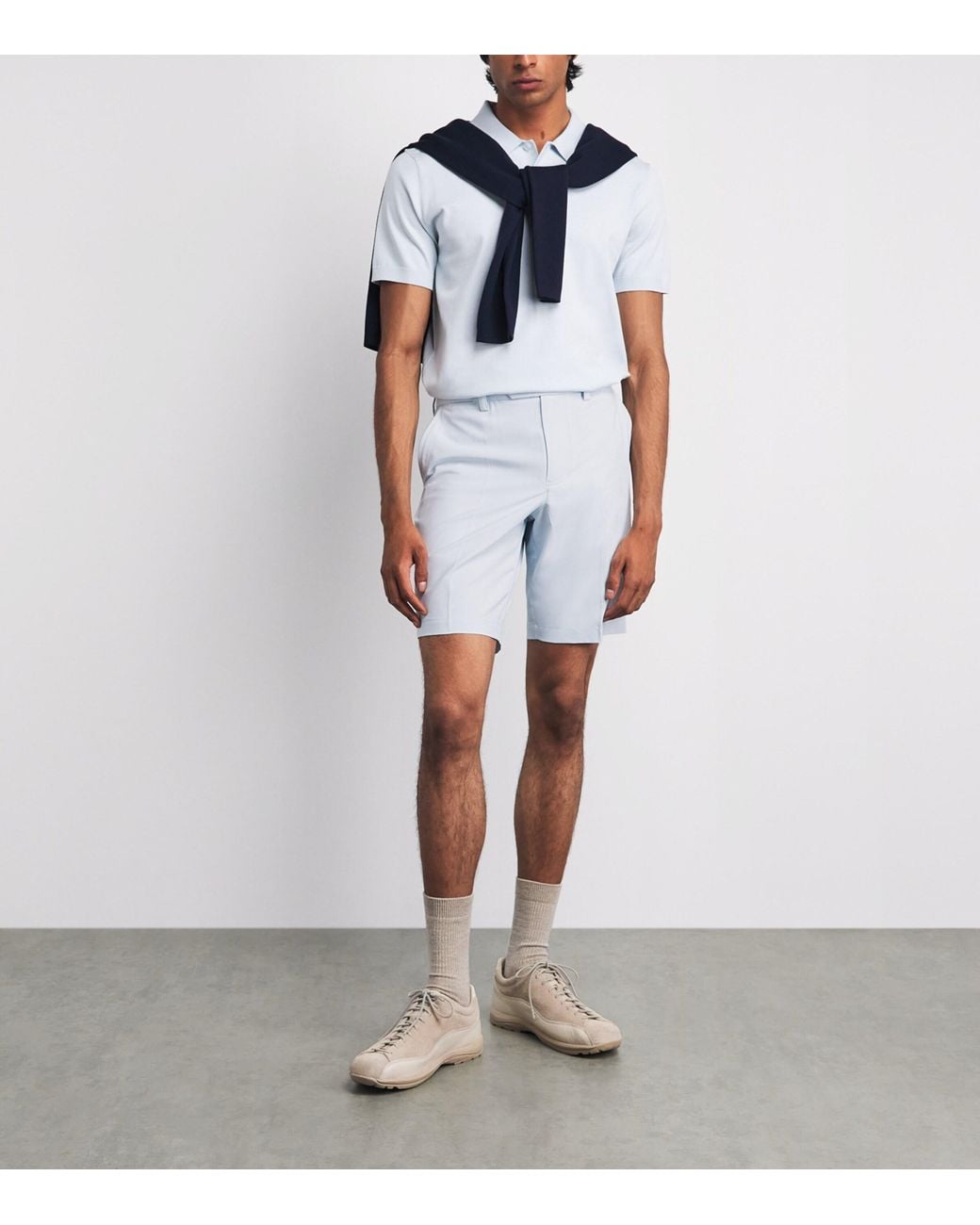J.Lindeberg White Mitch Tailored Shorts for men