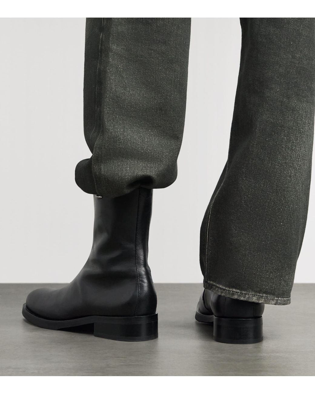Our Legacy Black Leather Camion Ankle Boots for men