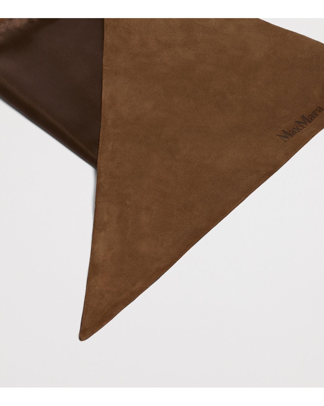 Max Mara Brown Suede Scarf