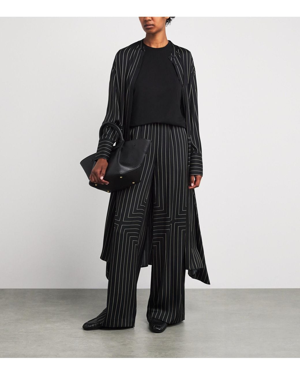 Joseph Black Cotton-Silk T-Shirt