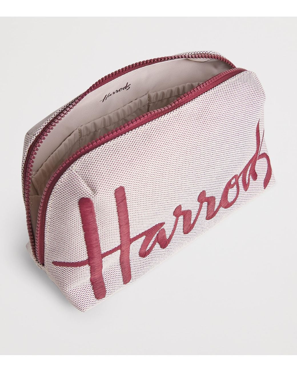 Harrods Pink Large Logo Cosmetic Bag