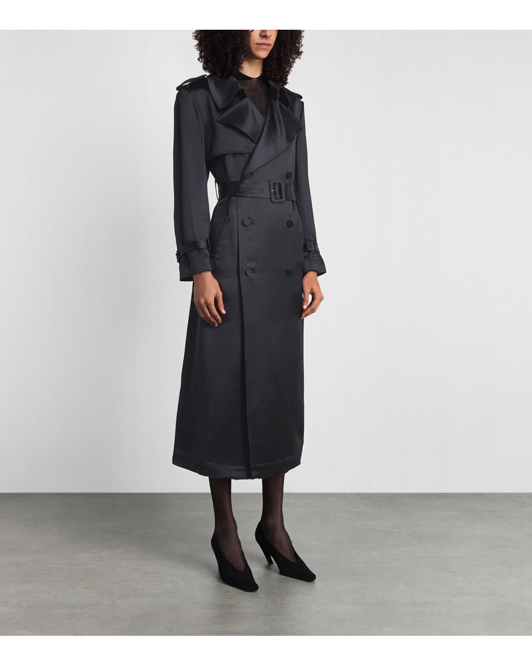 Jonathan Simkhai Black Alvida Belted Overcoat