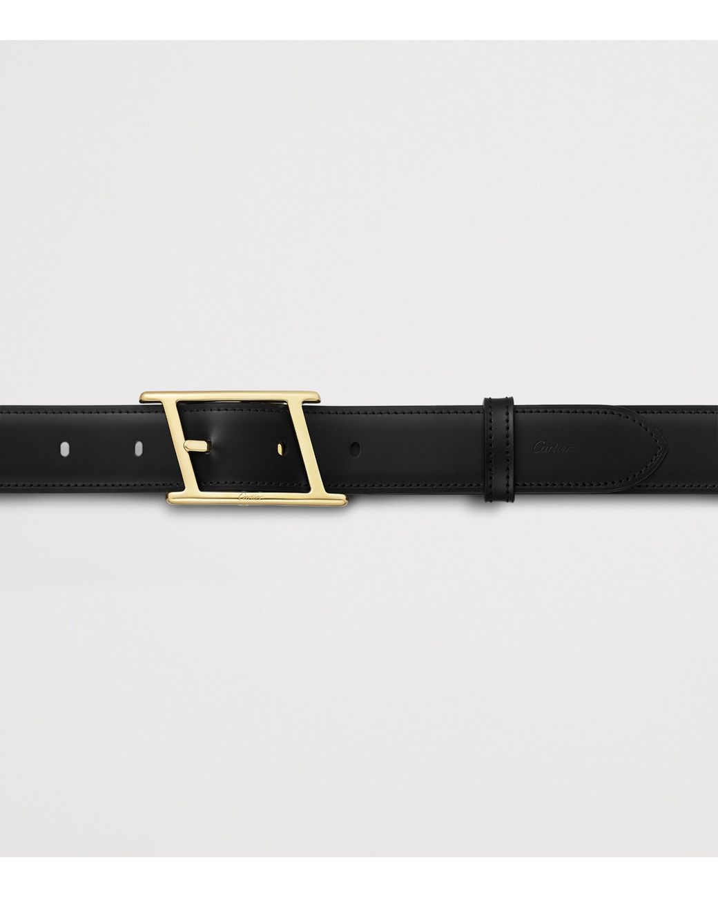 Cartier Black Leather Tank Asymétrique De Belt for men
