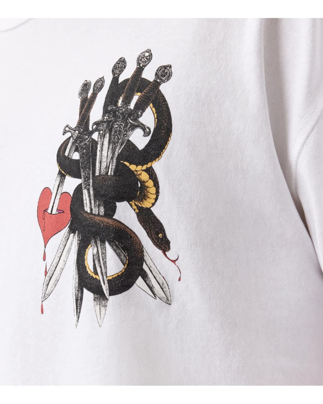 AllSaints White Organic Cotton Serrate T-Shirt for men