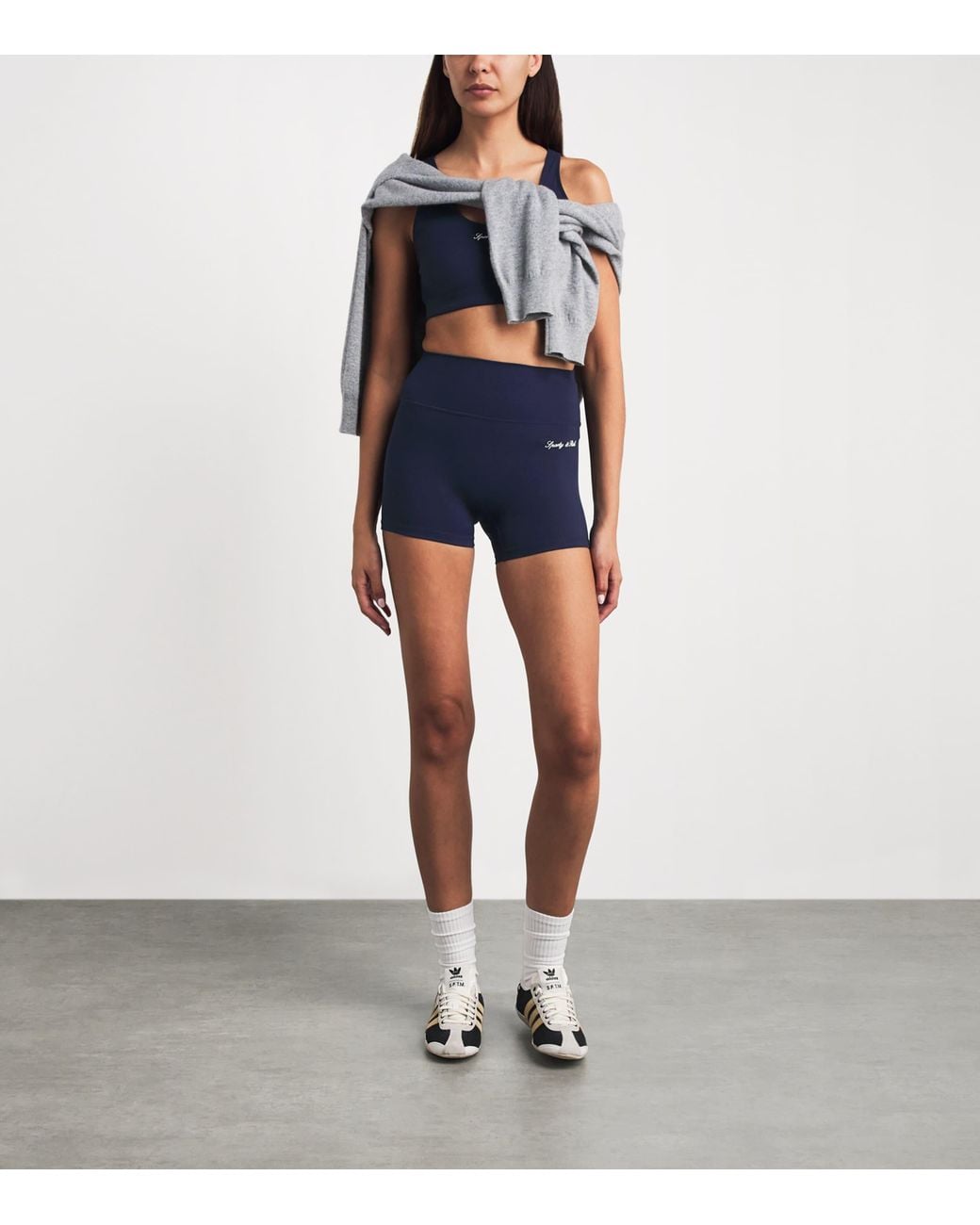 Sporty & Rich Blue Signature Sports Bra