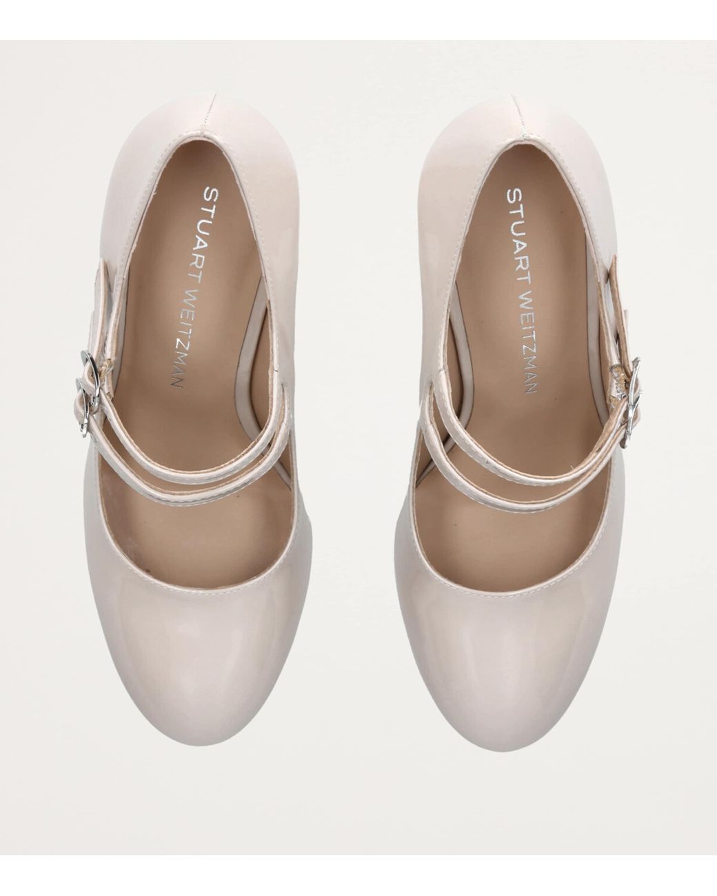 Stuart Weitzman Leather Posh Mary Jane Pumps 85 in White Lyst UK