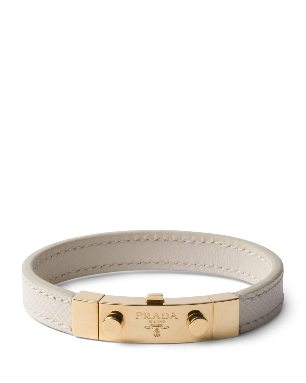 Prada Natural Saffiano Leather Bracelet