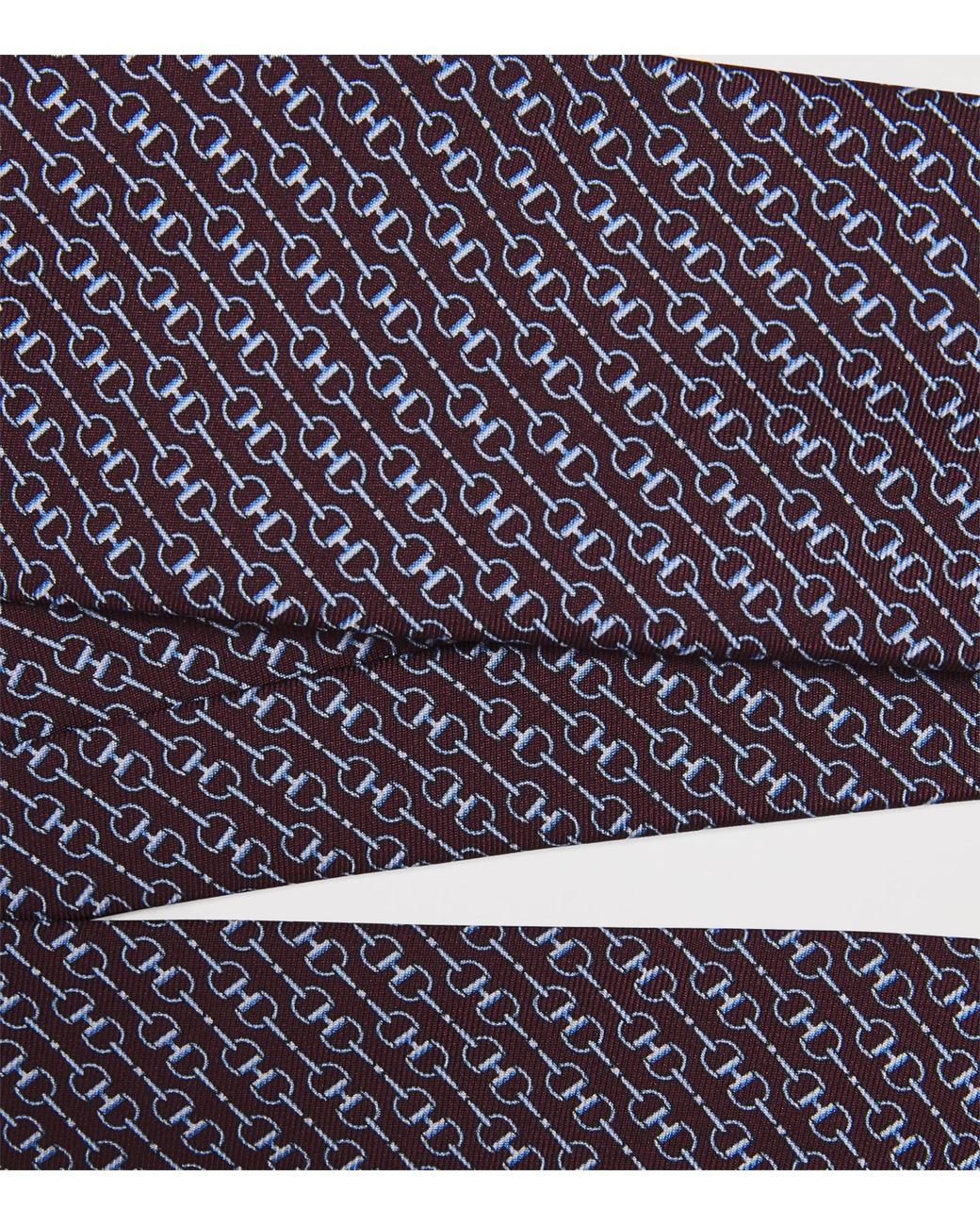 Harrods Red Silk Snaffle Print Tie for men