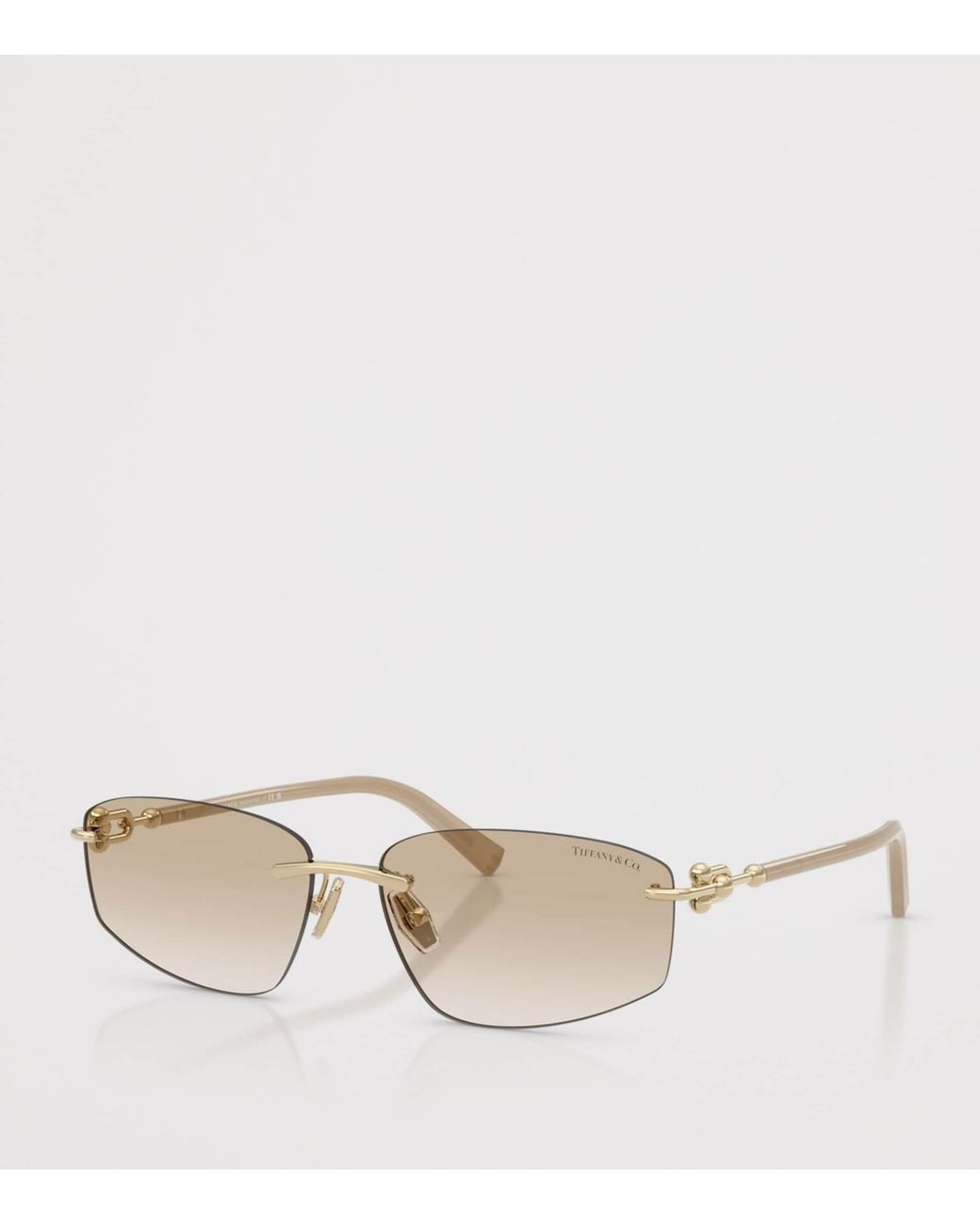 Tiffany & Co Natural Metal Irregular Sunglasses