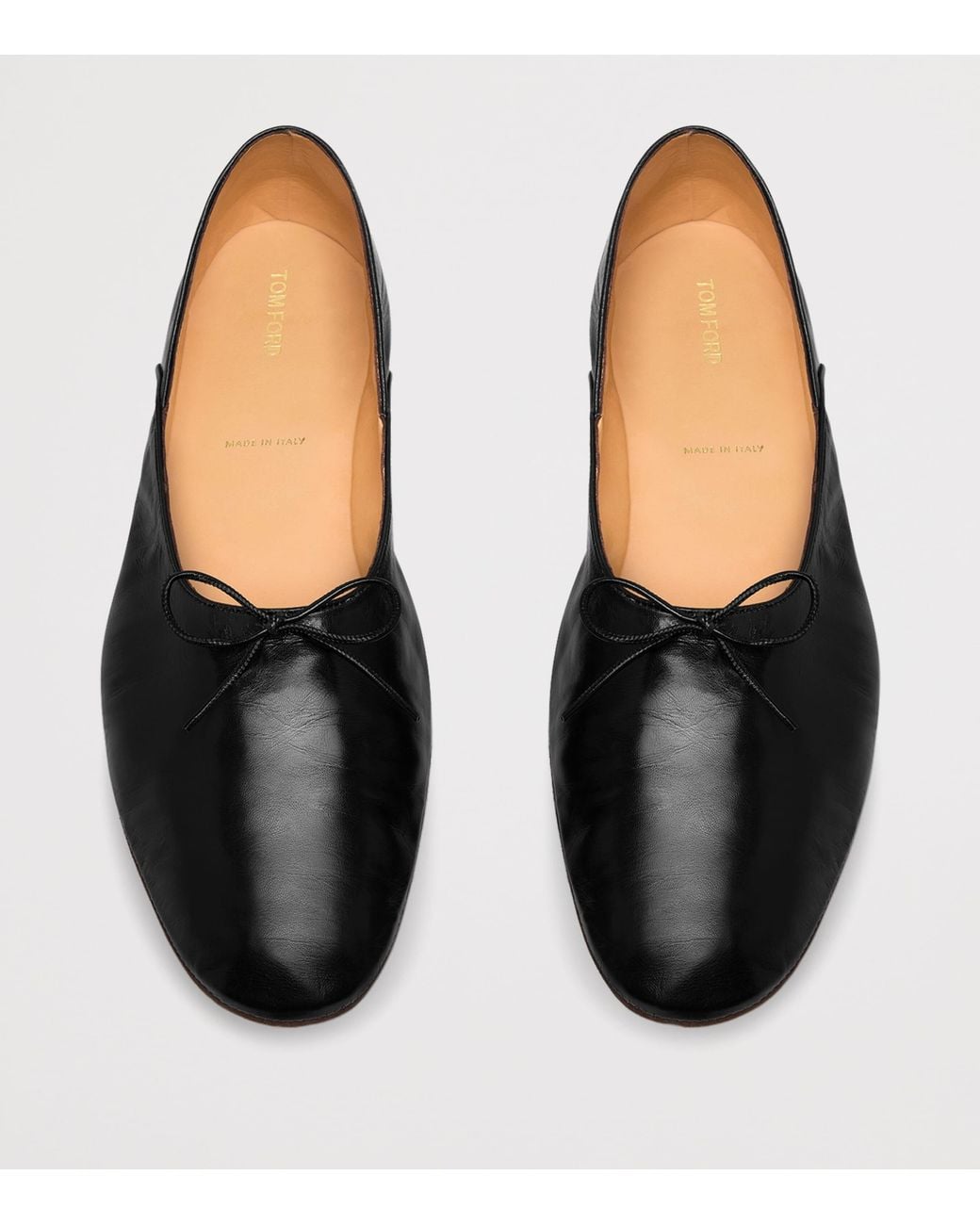 Tom Ford Black Leather Informal Slippers for men