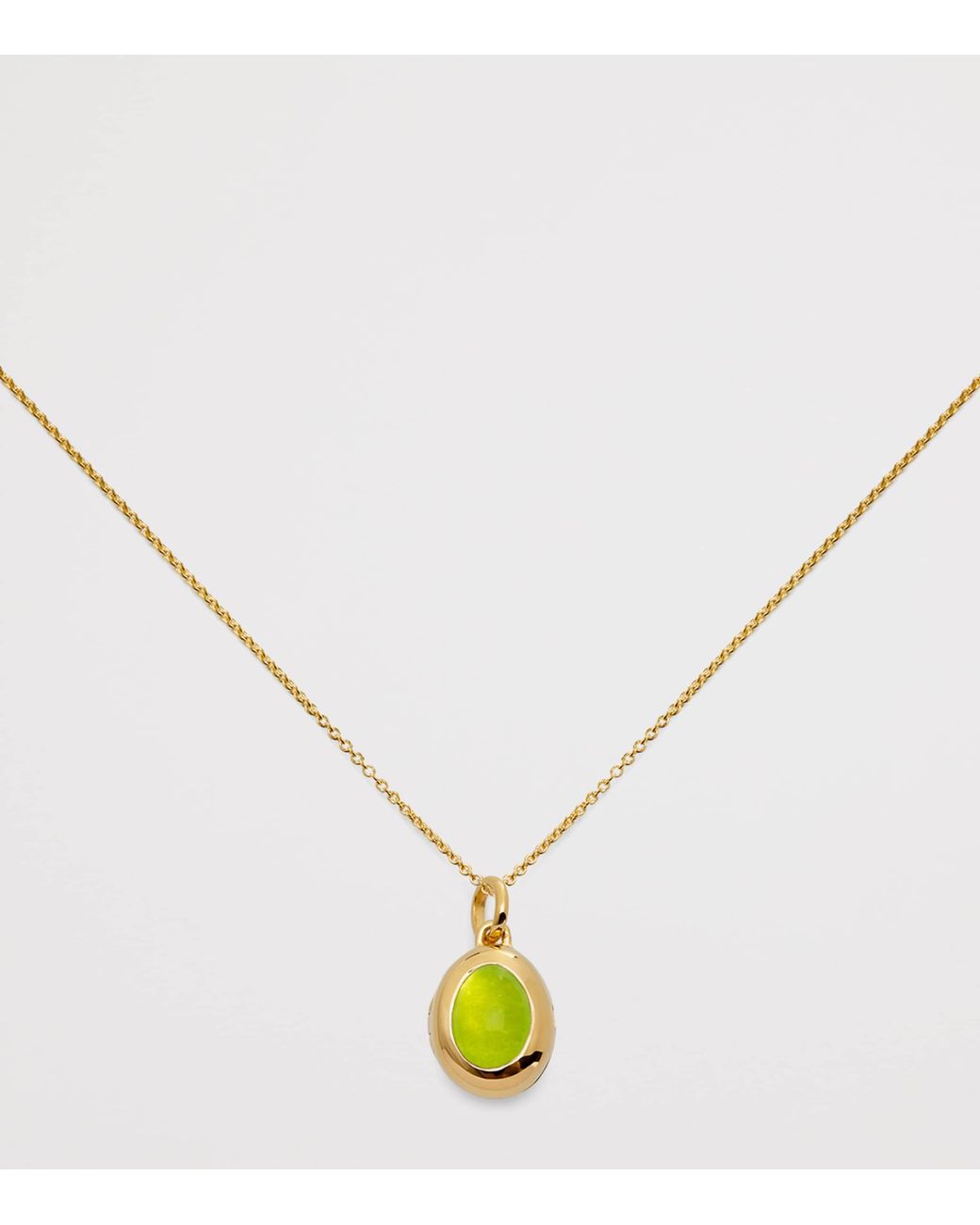 Monica Vinader Metallic Vermeil And Peridot Quartz August Birthstone Locket