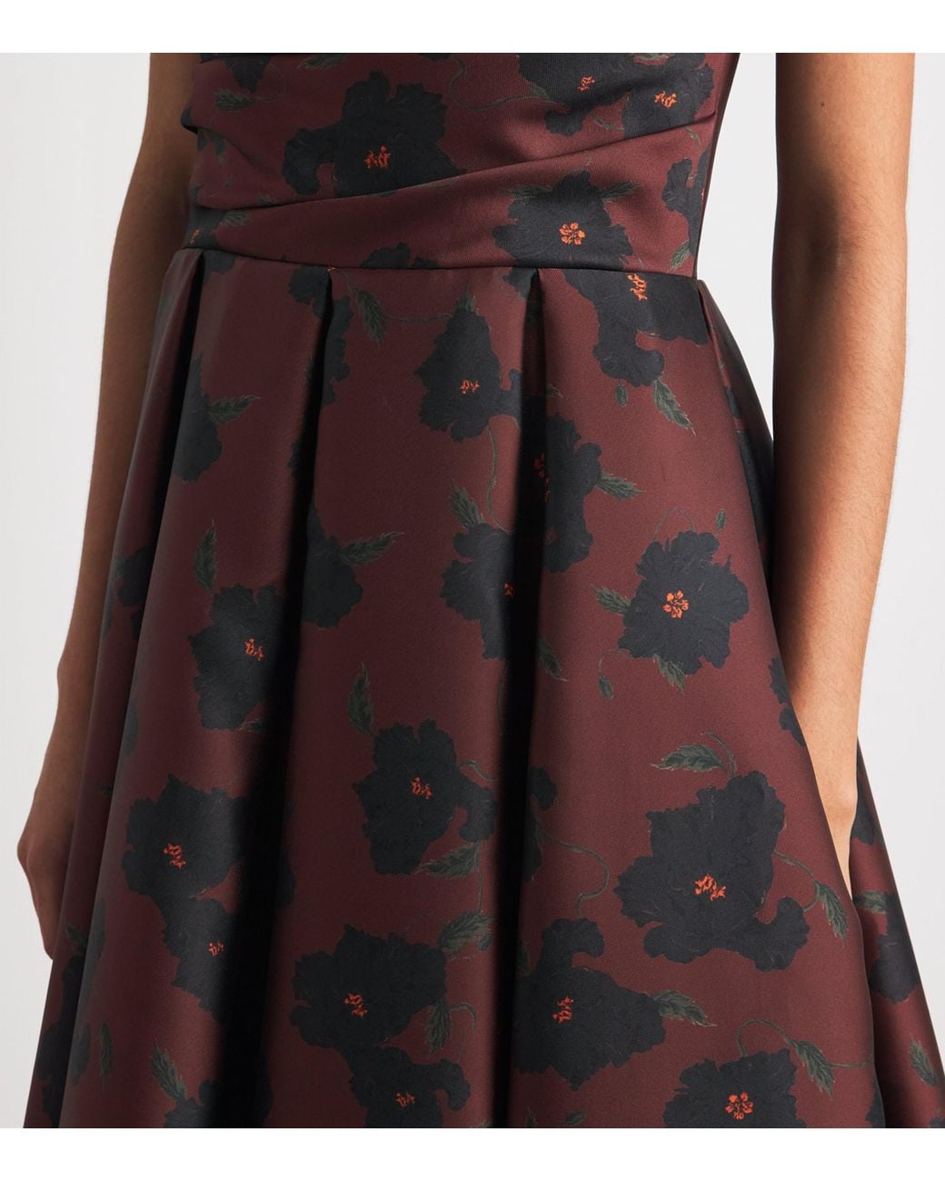 Emilia Wickstead Brown Jannie Maxi Dress