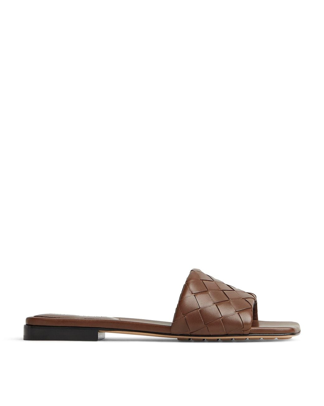 Bottega Veneta Brown Leather Parco Mules