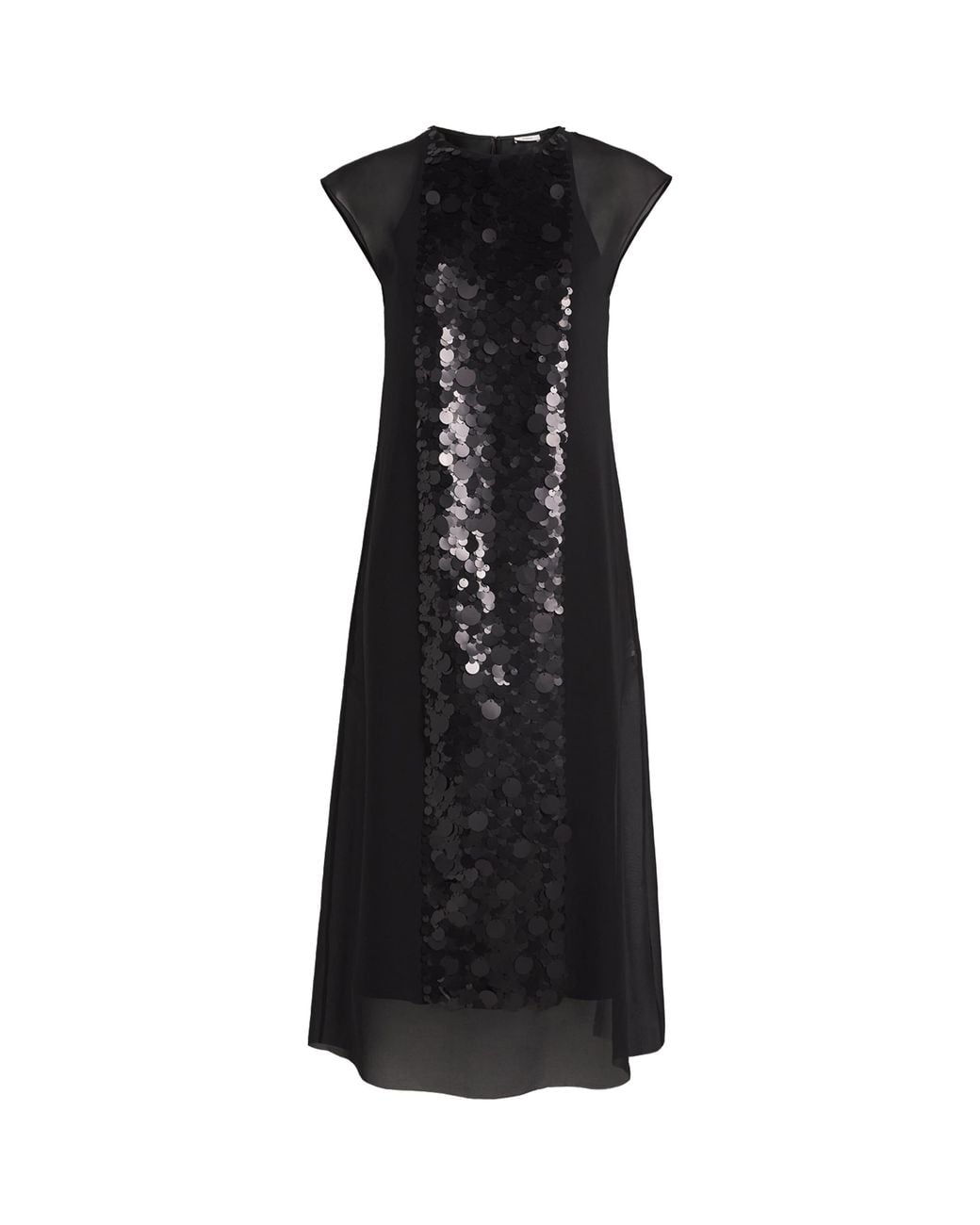 Joseph Black Chiffon Boulle 2-Piece Midi Dress