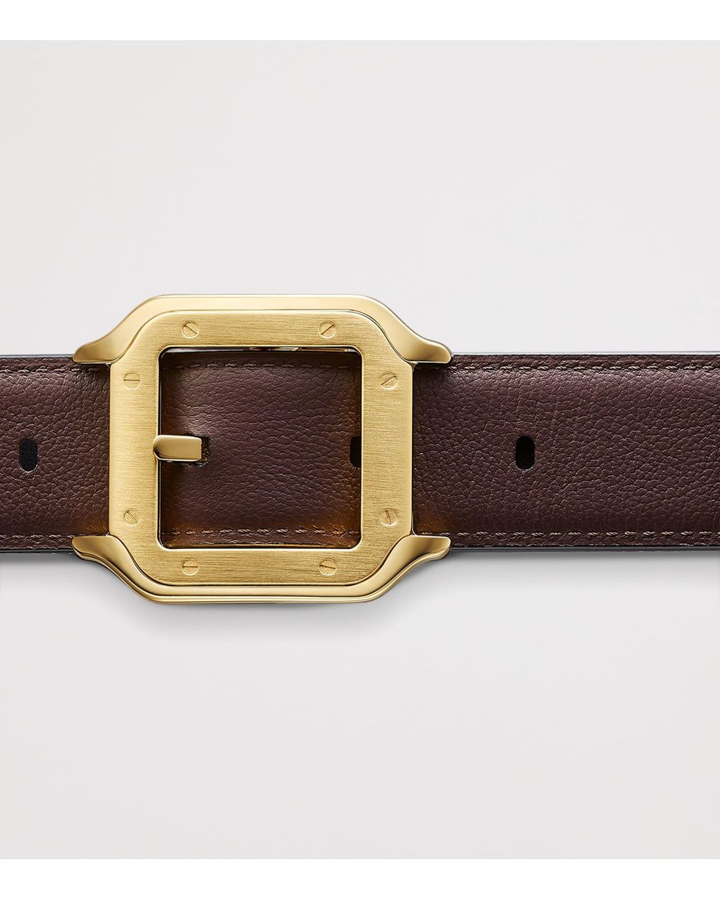 Cartier Black Leather Reversible Santos De Belt for men