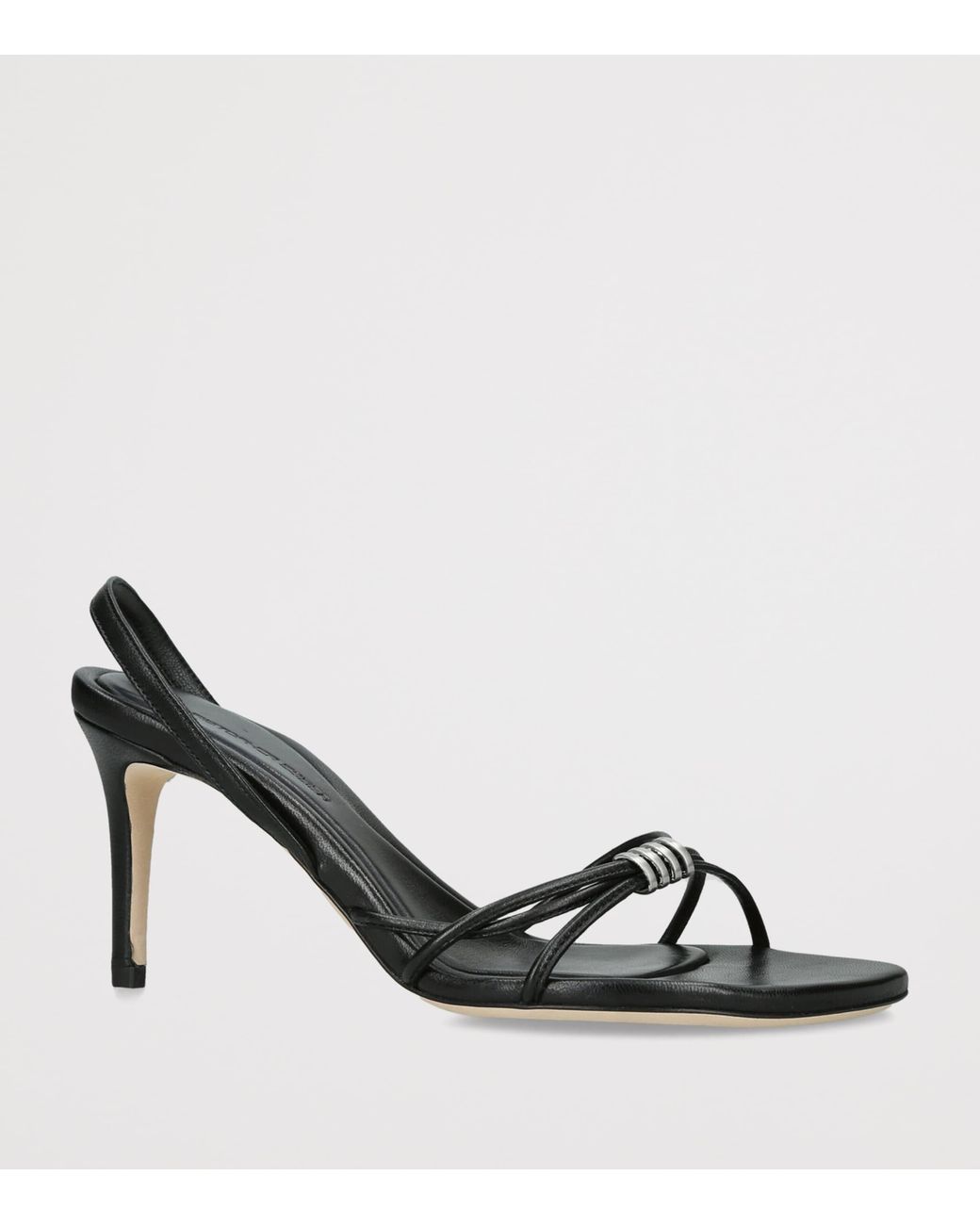 Christopher Esber Black Leather Giro Slingback Sandals 90