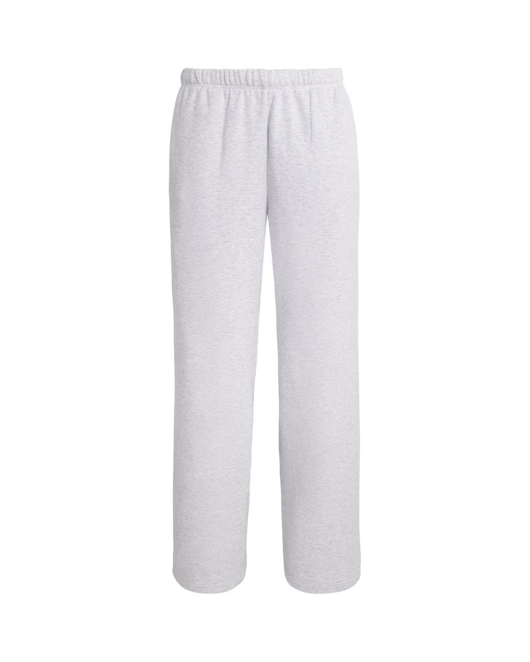 Skims White Cotton-Blend Straight Trousers