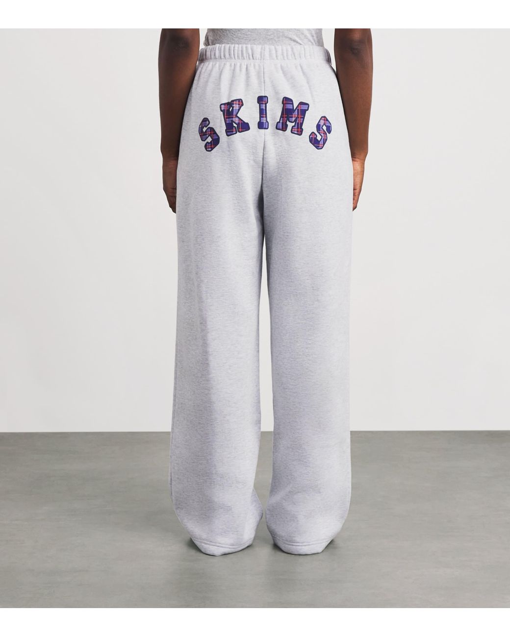 Skims White Cotton-Blend Straight Trousers